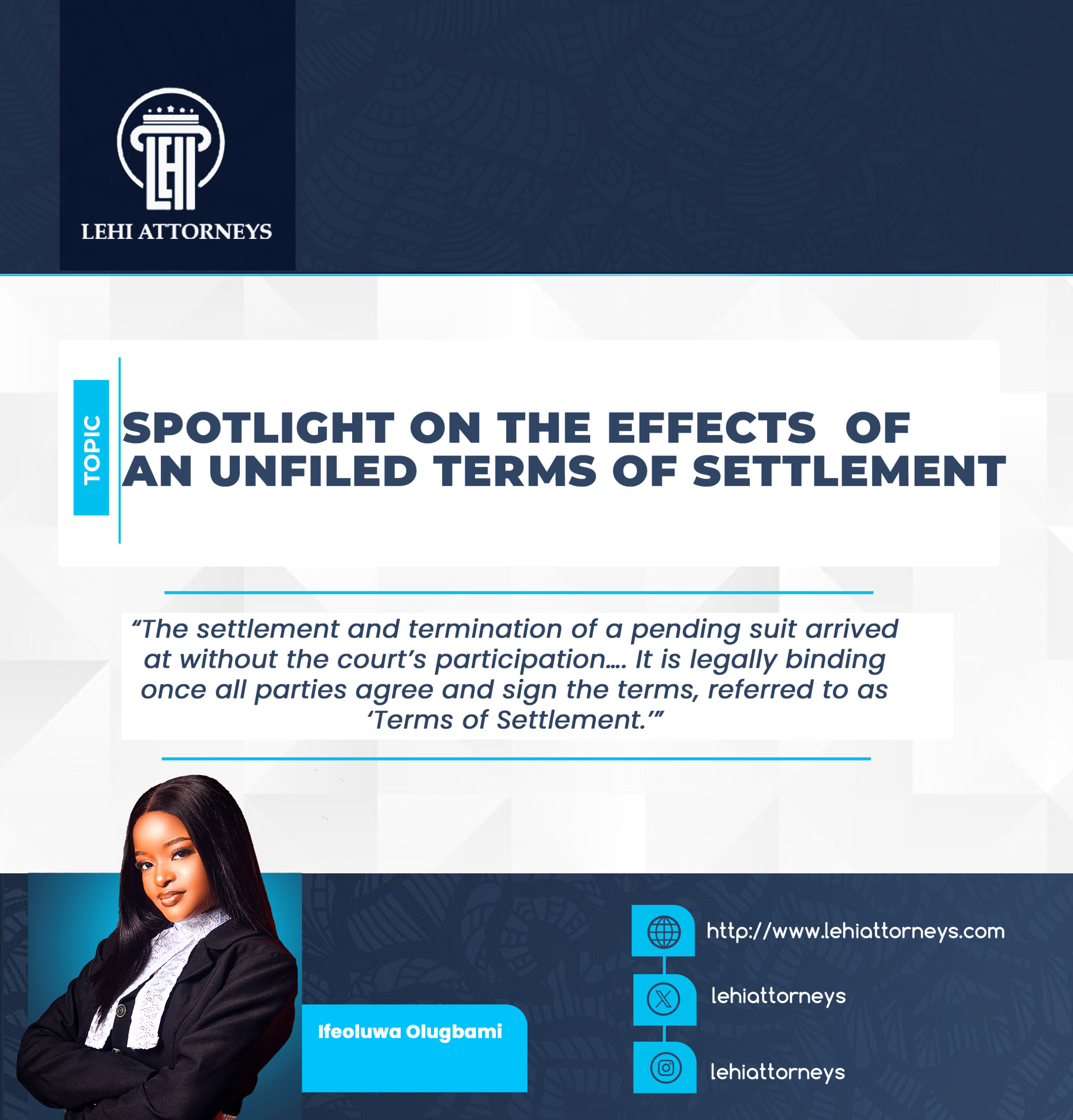 EFFECTS OF AN UNFILED TERMS OF SETTLEMENT